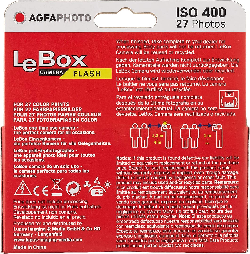 AgfaPhoto LeBox 400 Flash - Expiry March 2025 - Image 2