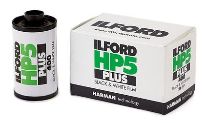 Ilford HP5 canister and box
